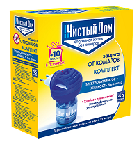 Комплект от комаров фумигатор+ликвид 45 ночей